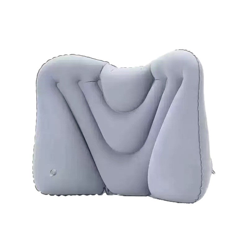 Lumbar support cushion, press-type inflatable lumbar cushion, long-distance travel lumbar pillow, waist-protecting cushion, foldable portable pillow - image 5