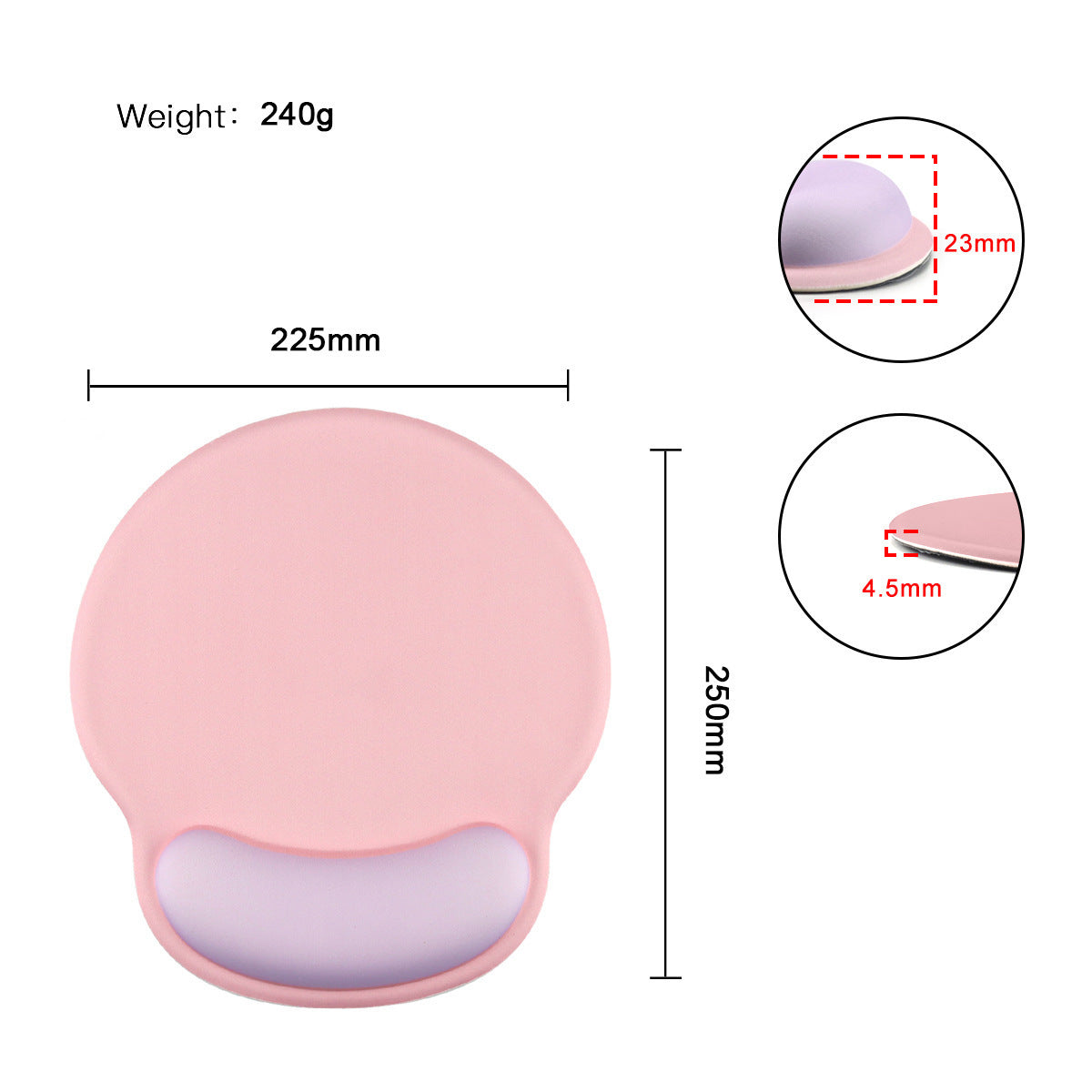 Cross-border hot-selling silicone wrist rest mouse pad wholesale, soft, comfortable, non-slip, can be customized with your own design - image 5