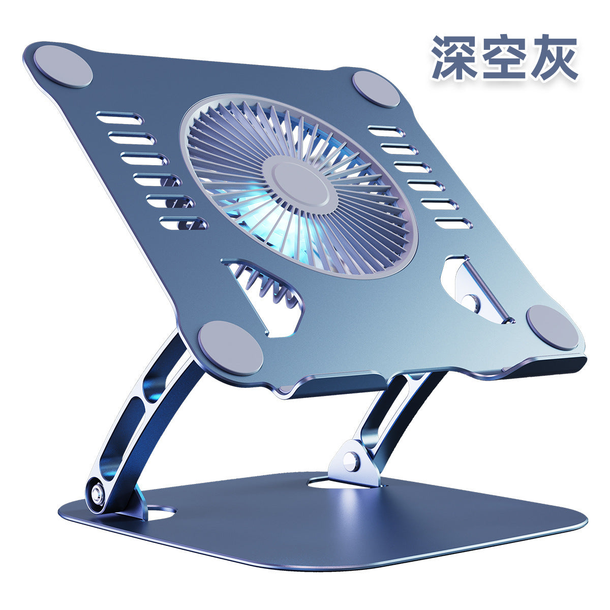 Metal Adjustable Folding Dual-Layer Cooling Stand Base Desktop Laptop Stand Tablet Notebook Holder - image 5