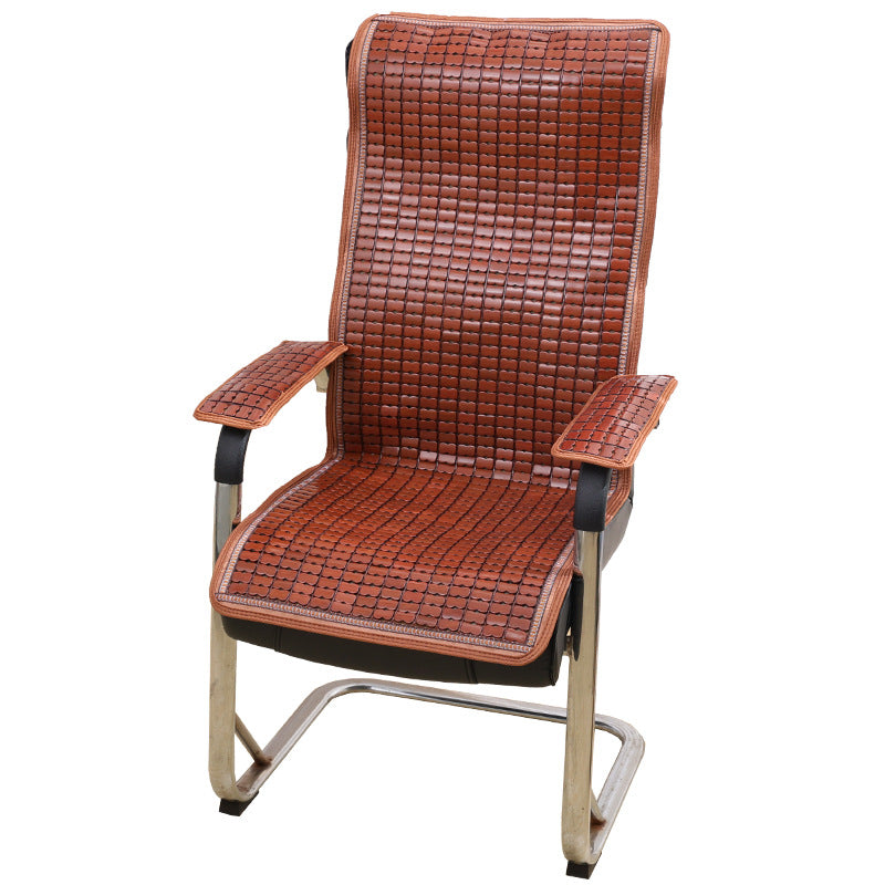 Summer Bamboo Office Chair Cushion with Integrated Backrest, Breathable Seat Cushion for Executive Chairs and Gaming Chairs - image 5