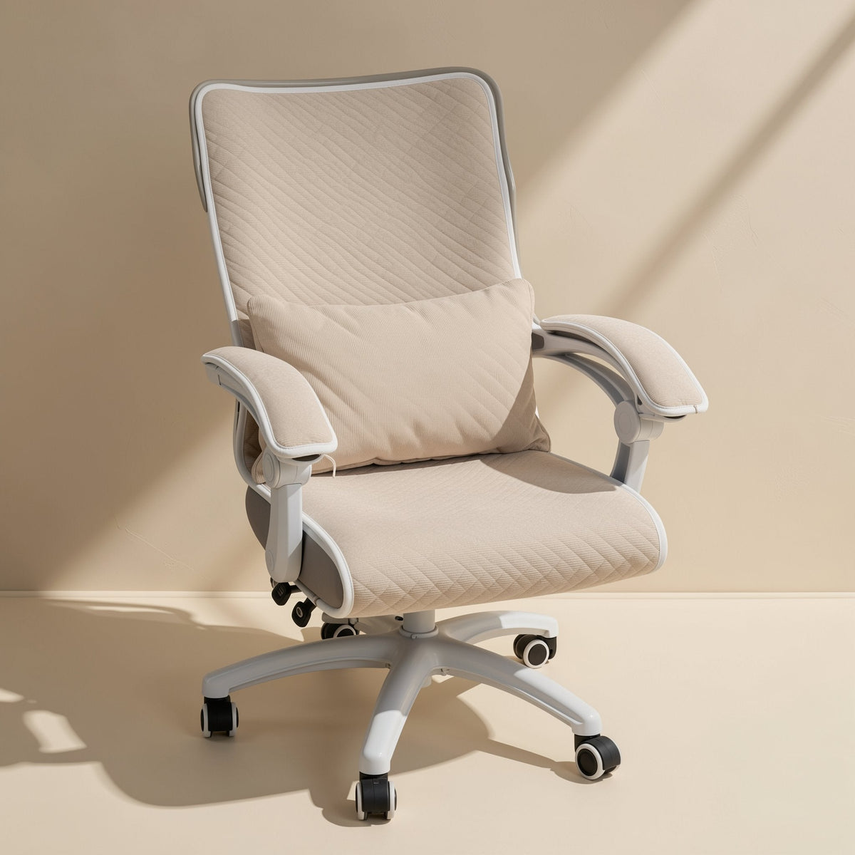 Geometric-patterned quilted office chair cover in a modern, simple style - view 5