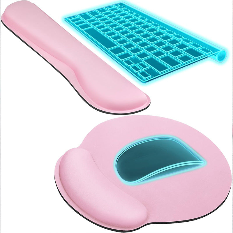 Wholesale Rubber Wrist Rest Mouse Pad Pink Keyboard Wrist Rest Set Silicone Computer Mouse Pad Wrist Rest Stain-Resistant Desk Mat - image 5