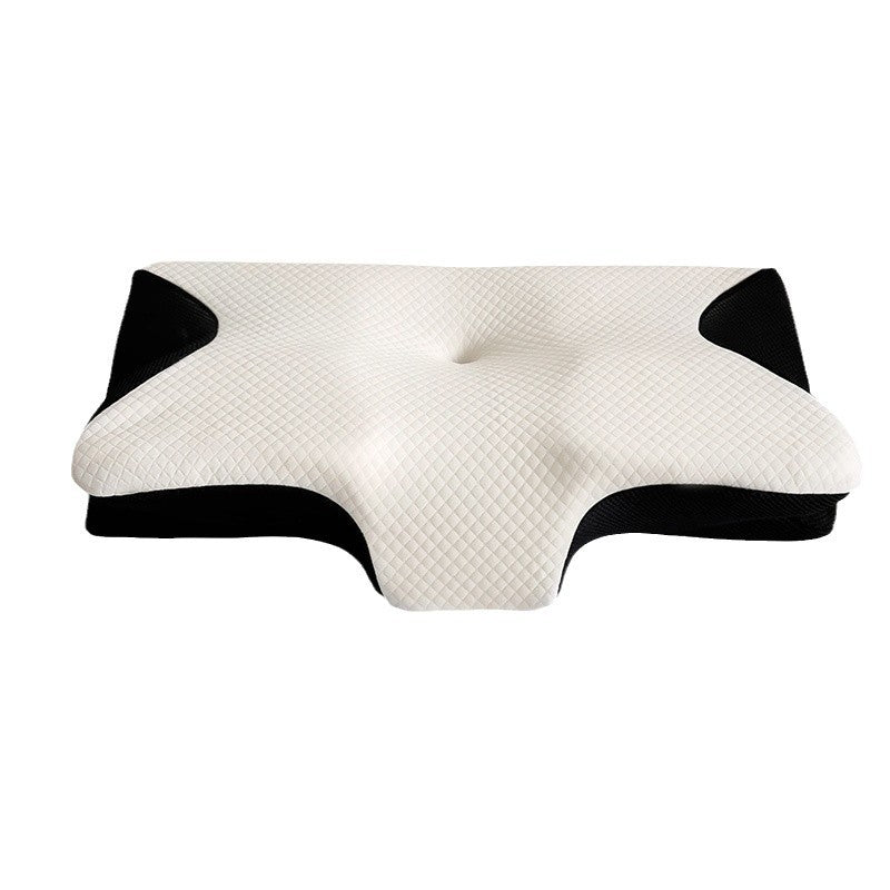 Cross-border foreign trade memory pillow rebound memory foam pillow butterfly pillow breathable neck protection horn pillow sleep cervical pillow - image 5