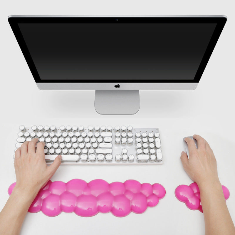 Keyboard Wrist Rest Cloud Transparent Silicone Mouse Pad High-Looking Waterproof Dirty-Resistant Soft Computer Office Small Desk Pad - image 5