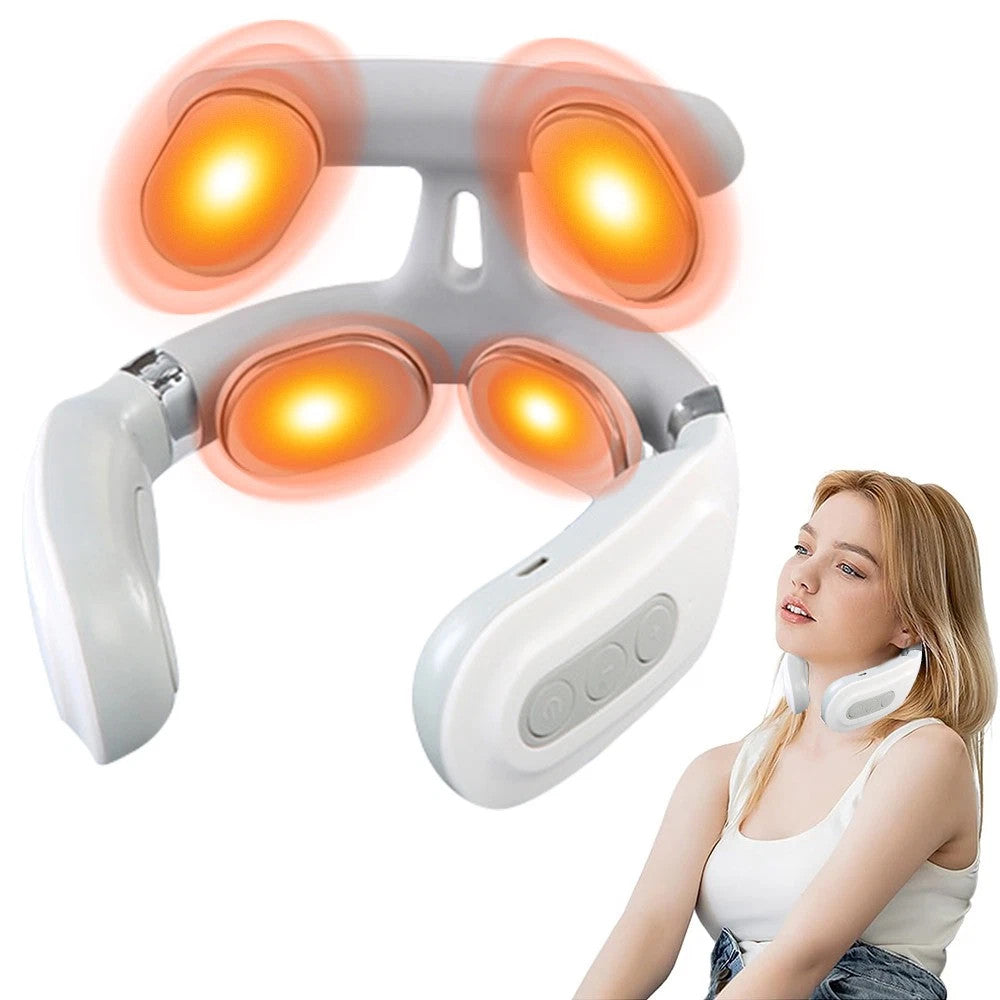 Electric Cervical Neck Pulse Massager Pain Shoulder Relief Body Muscle Relax UK
