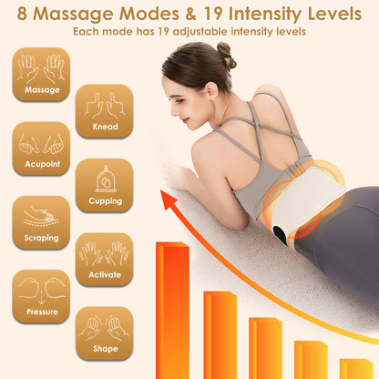EMS Lower Back Massager Heating Pad Cordless Heating Pad For Back Belly…