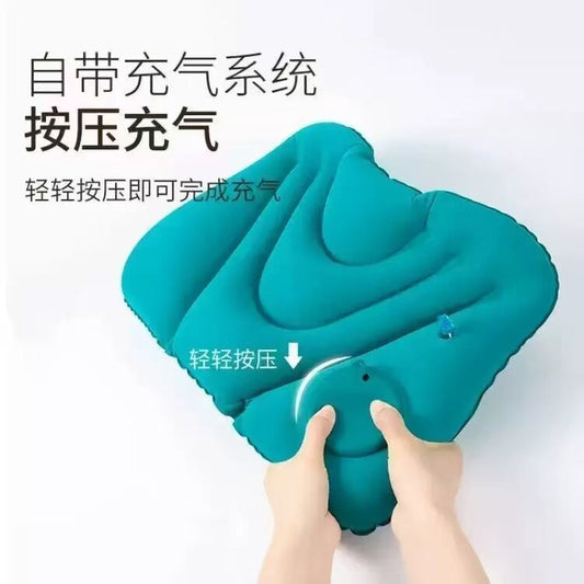 Press-Type Inflatable Lumbar Cushion for Long-Distance Flights, Travel Lumbar Pillow, Waist Support Cushion, Lumbar Support for Sleeping, Portable for High-Spee - image 1