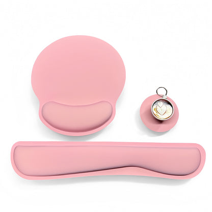 Memory Foam Wrist Rest Mouse Pad Set Anti-Slip Wrist Support Keyboard Pad Hand Pillow Wrist Rest Pad - image 2
