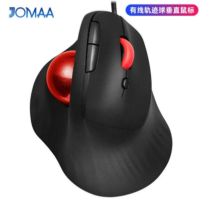 Jomaa Wired Vertical Roller Mouse Ergonomic Plug-And-Play Trackball Mouse with Adjustable Dpi - image 1