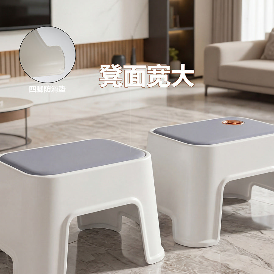 Thickened Plastic Small Stool for Home Use in the Living Room, Children's Footrest Stool, Stackable for Storage, Non-Slip, Sturdy and Durable - image 2