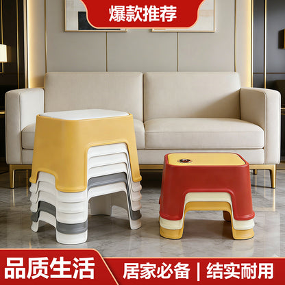 Thickened Plastic Small Stool for Home Use in the Living Room, Children's Footrest Stool, Stackable for Storage, Non-Slip, Sturdy and Durable - image 3