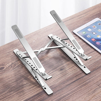 Aluminum Alloy Laptop Stand Double-Layer Stand N 20% off Stackable Portable Business Adjustable Cooling Heightening Base - image 2