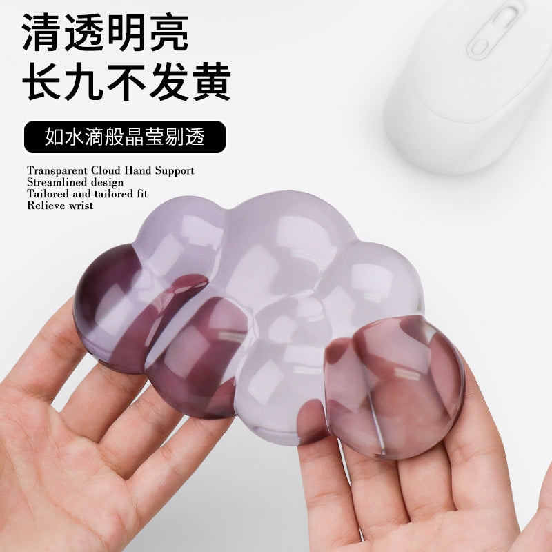Amazon Transparent Wrist Pad Mouse Pad Wrist Support for Girls Mechanical Keyboard Hand Rest Silicone Wrist Rest Cloud Mouse Pad - image 2