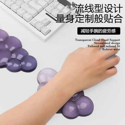 Amazon Transparent Wrist Pad Mouse Pad Wrist Support for Girls Mechanical Keyboard Hand Rest Silicone Wrist Rest Cloud Mouse Pad - image 3