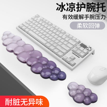 Amazon Transparent Wrist Pad Mouse Pad Wrist Support for Girls Mechanical Keyboard Hand Rest Silicone Wrist Rest Cloud Mouse Pad - image 4