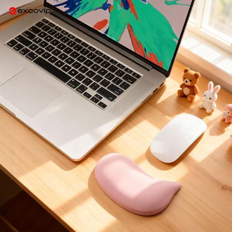 Cloud-like silicone wrist rest mouse pad keyboard wrist support office anti-slip palm rest memory foam soft and elastic wrist pad - image 2