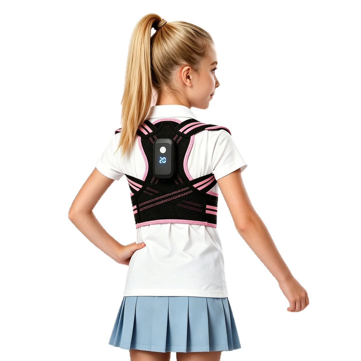Children's hunchback corrector, youth student posture corrector, good spinal support belt with intelligent vibration reminder for posture correction - image 5