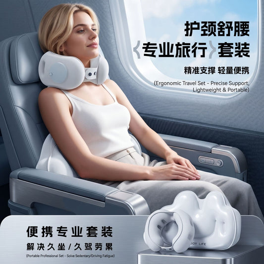 Portable Foldable Outdoor Inflatable Pillow Wholesale Convenient Inflatable Lumbar Cushion Travel Inflatable Lumbar Support Travel Essential Neck Pillow - image 1