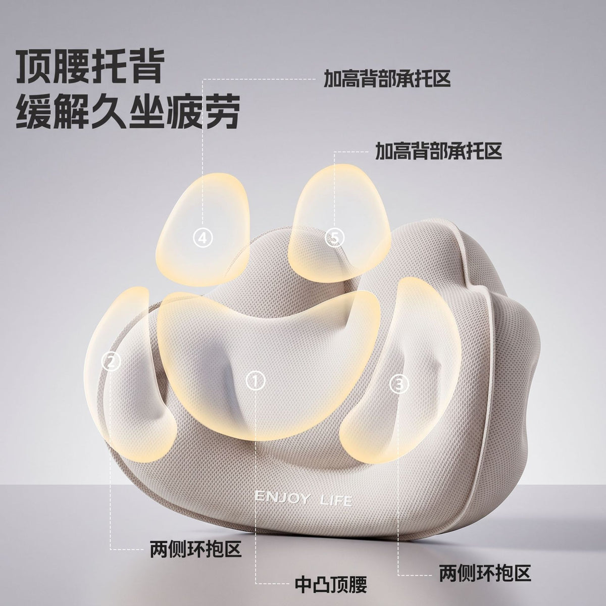 Portable Foldable Outdoor Inflatable Pillow Wholesale Convenient Inflatable Lumbar Cushion Travel Inflatable Lumbar Support Travel Essential Neck Pillow - image 3