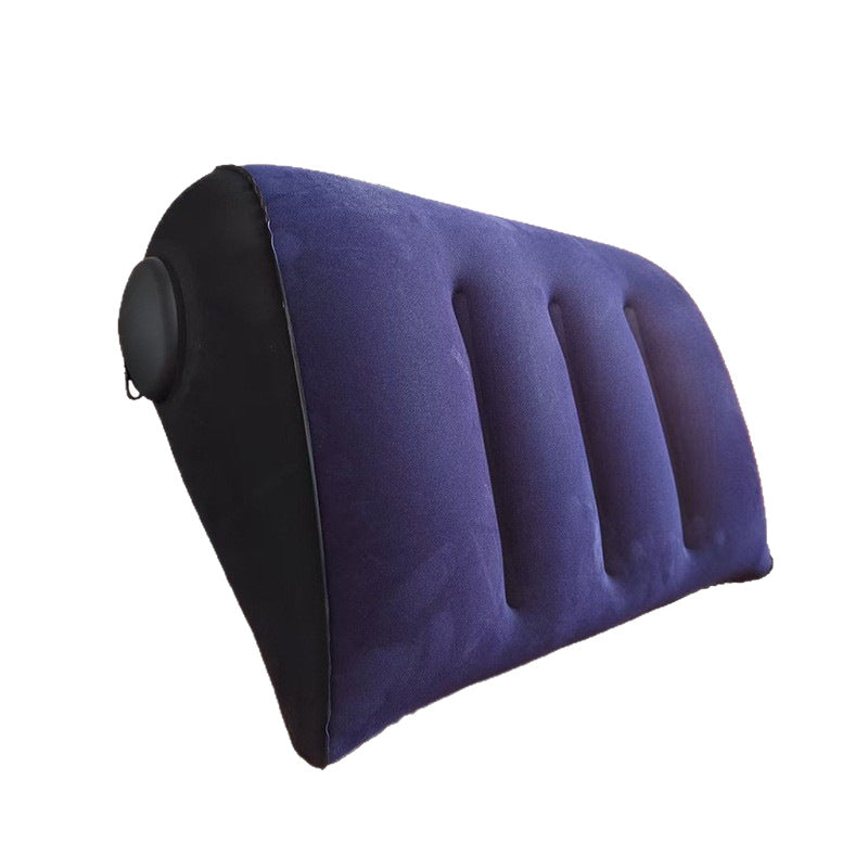Inflatable Triangular Pillow for Travel, Portable Lumbar Support, Velvet Folding Seat Cushion, Exclusively for Cross-Border Sales - image 5