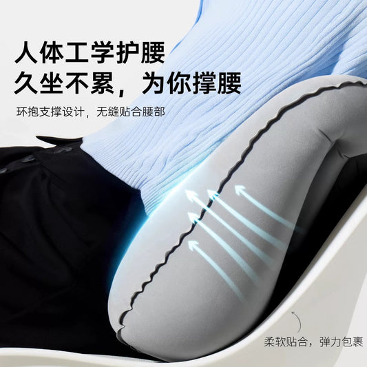 Niliya Inflatable Lumbar Support Cushion for Long-Distance Travel on High-Speed Trains and Airplanes, Portable Lumbar Support Pad for Sitting, Lying Down, and N - image 2