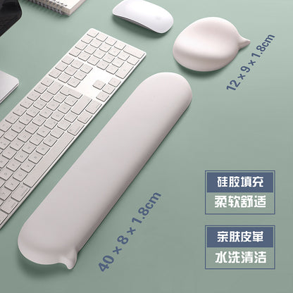 New Chat Bubble Silicone Wrist Rest Mouse Pad Keyboard Wrist Rest Palm Rest Wrist Support Pad High Aesthetic Value Solid Color Cross-Border - image 1