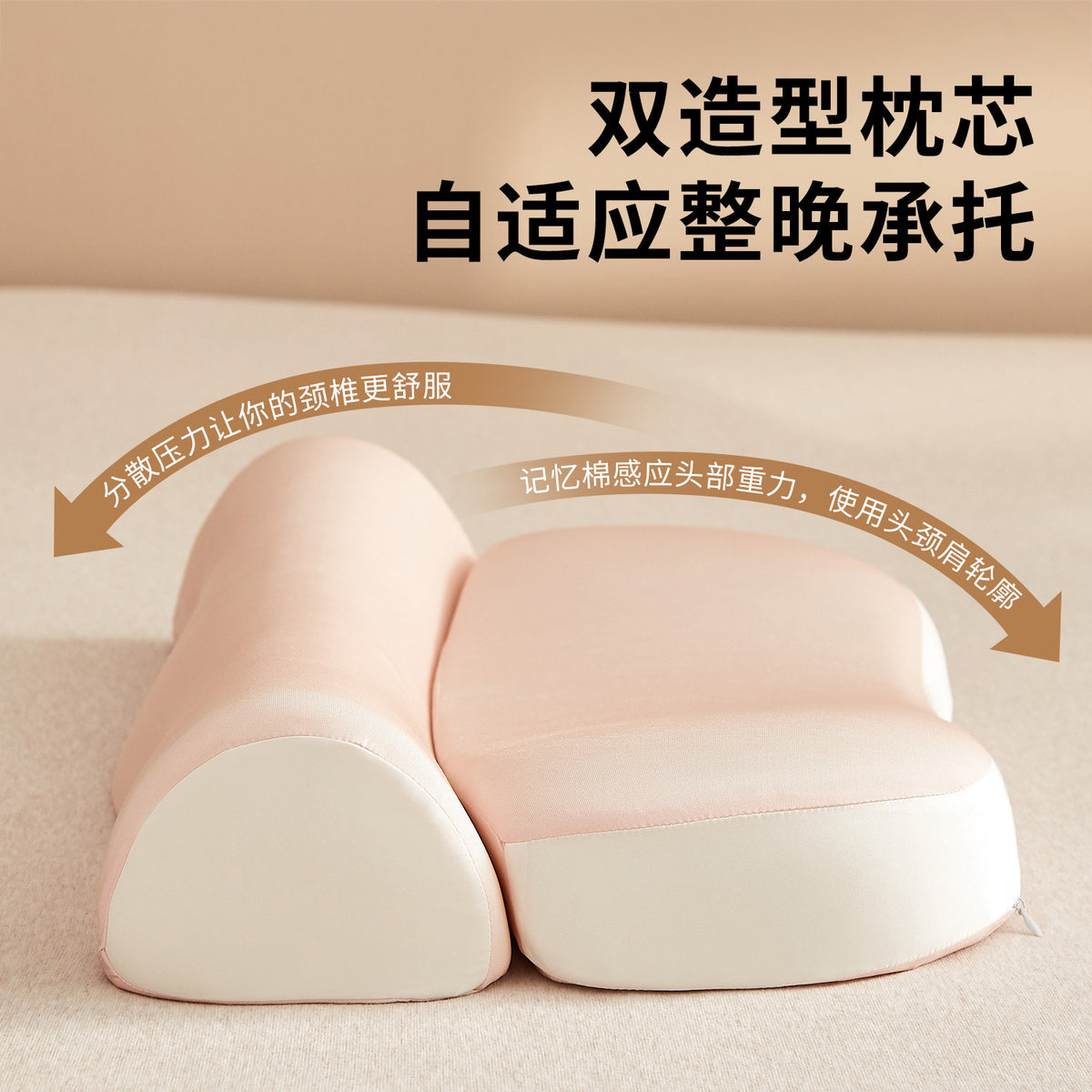 2026 New Model Floating Cloud Cervical Support Memory Pillow Neck Support Anti-Bending Neck Protection Posture Memory Foam Deep Sleep Pillow - image 4