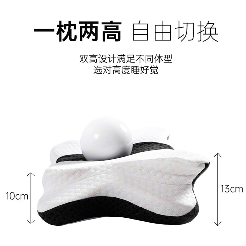 Cross-Border Memory Pillow, Slow Rebound, Zero-Pressure Memory Foam Pillow Core, High Pillow That Does Not Collapse, Neck Protection Butterfly-Shaped Cervical P - image 2
