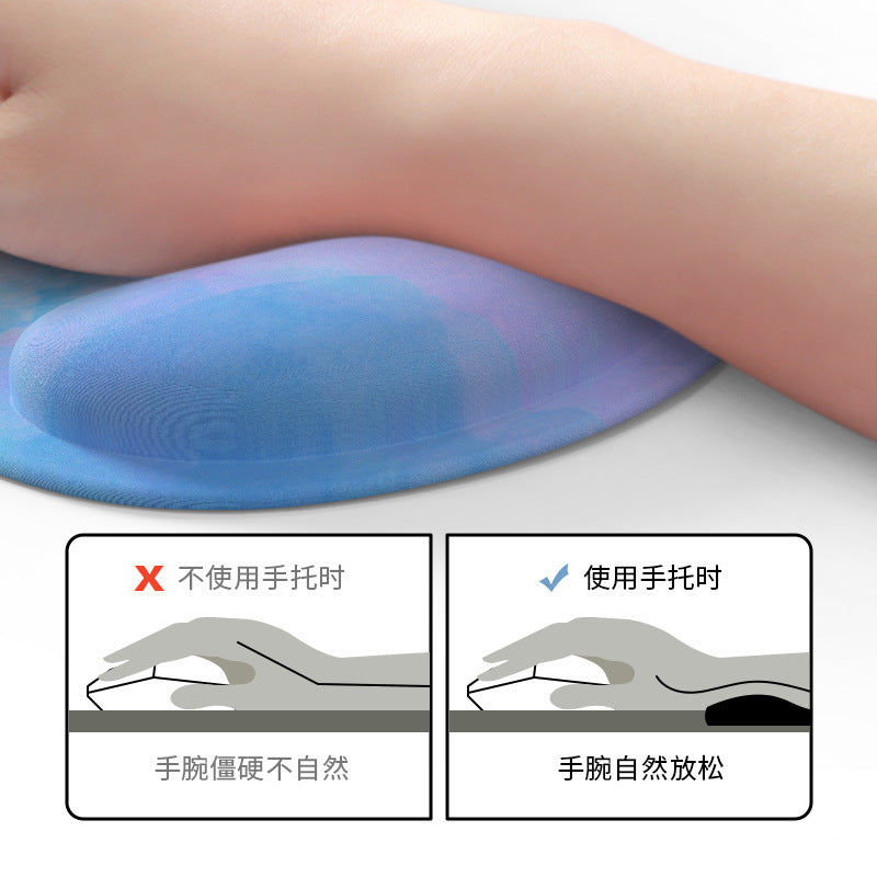 Wrist-Protecting Mouse Pad, Ergonomic Memory Foam, Comfortable, Slow Rebound, Computer Office Typing, Non-Slip, Wear-Resistant Mouse Pad - image 3
