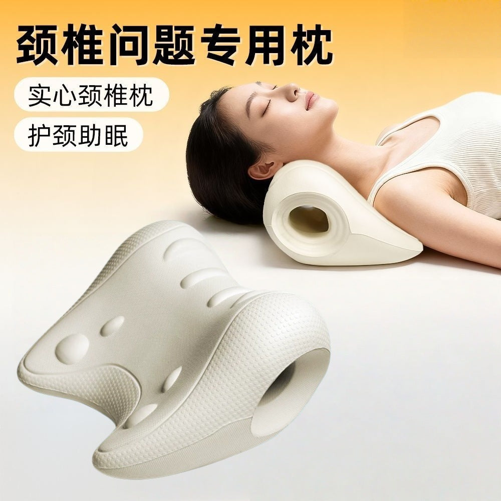 U-Shaped Pillow, Cervical Massage Pillow, Acupressure Corrector for Shoulder and Neck Pain, Curvature Straightening, Humpback Pillow, Neck Protection and Tracti - image 1