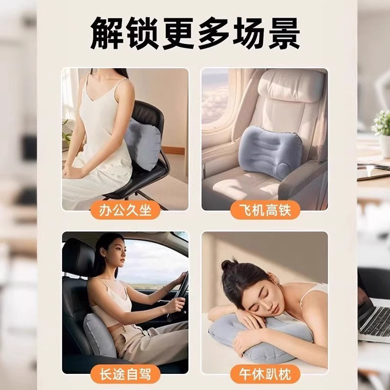 [for Travel and Business Trips] Long-Distance Travel Equipment, Inflatable Lumbar Cushion for Sleeping on Airplanes and High-Speed Trains, Waist Support for Pro - image 4