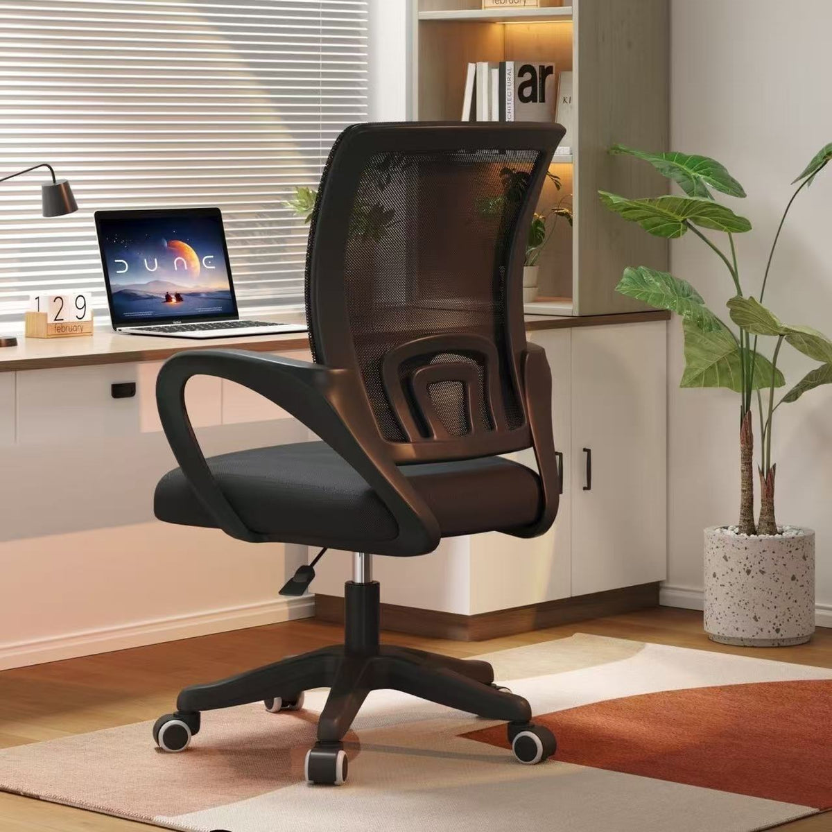 Office Chair, Swivel Lift, Ergonomic Computer Chair, Adjustable Spine-Protecting Mesh Conference Chair for Company Employees - image 1
