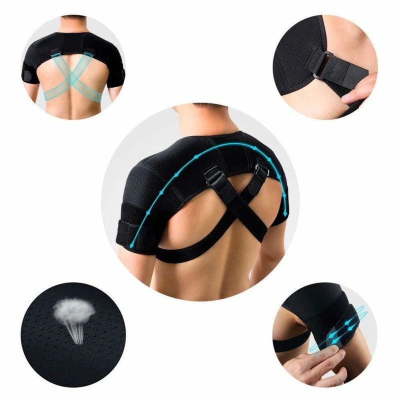 New cross-border adjustable cross-sport shoulder strap with dual shoulder support, posture corrector, and breathable protective harness - image 3