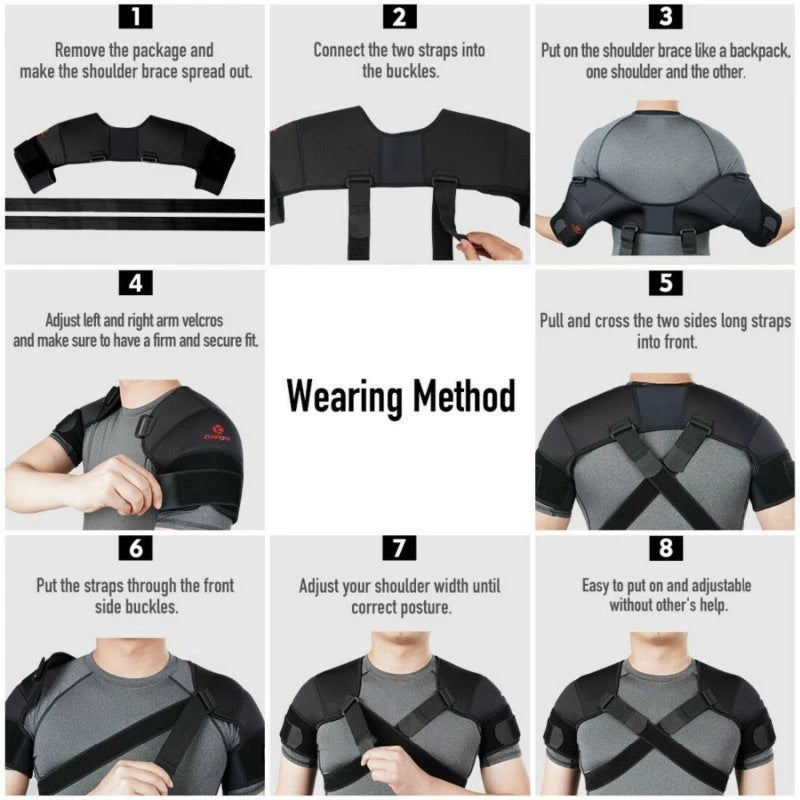 New cross-border adjustable cross-sport shoulder strap with dual shoulder support, posture corrector, and breathable protective harness - image 4