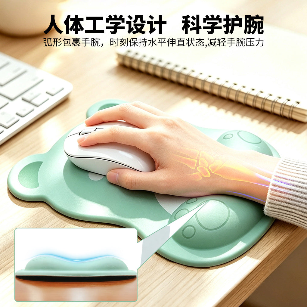 Customized Cartoon Bear Silicone Wrist Rest Mouse Pad 3D Non-Slip Office Gaming Wrist Pad Hand Rest Wrist Support - image 2