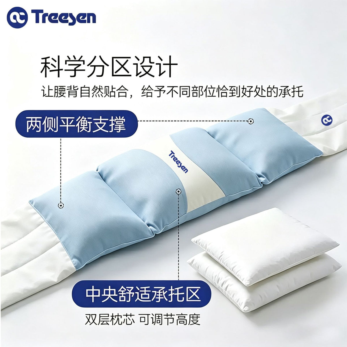 Sleep lumbar support pillow, headboard cushion, waist support, office lumbar cushion, cushion for lying down and long sitting, for lumbar herniation and back pain - image 3