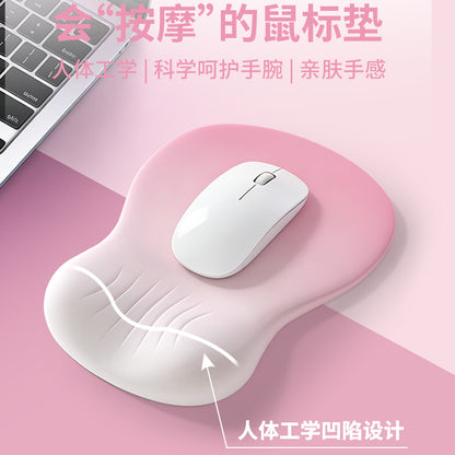 Cross-border mouse pad with wrist support, memory foam ergonomic wrist pad, office mouse pad, wrist rest for women, keyboard hand rest - image 1