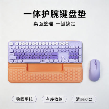 Highly attractive, foldable integrated wrist rest keyboard pad with small item storage slots, wholesale available with customizable logo designs - image 1
