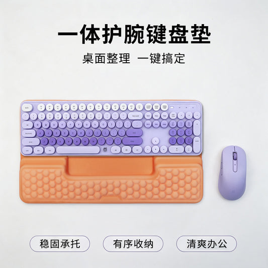 Highly attractive, foldable integrated wrist rest keyboard pad with small item storage slots, wholesale available with customizable logo designs - image 1