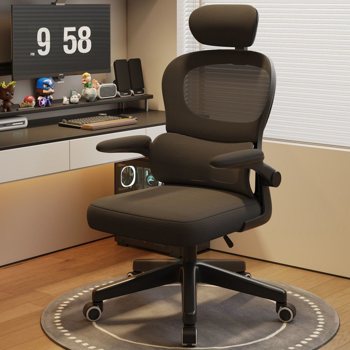 Ergonomic chair, computer chair, home office chair, comfortable for long-term sitting, student gaming chair, bedroom reclining seat - image 3