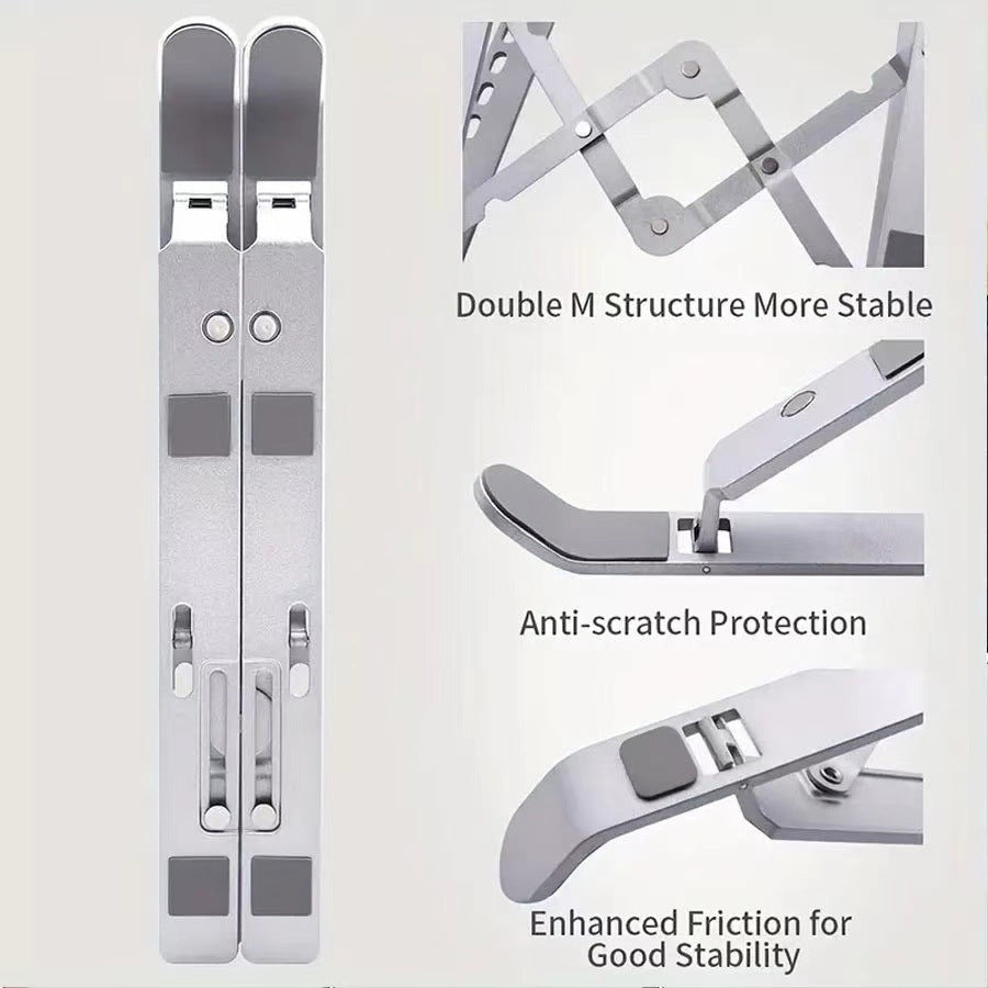 Laptop stand bracket desktop height-adjustable radiator foldable portable support suspended aluminum alloy - image 3