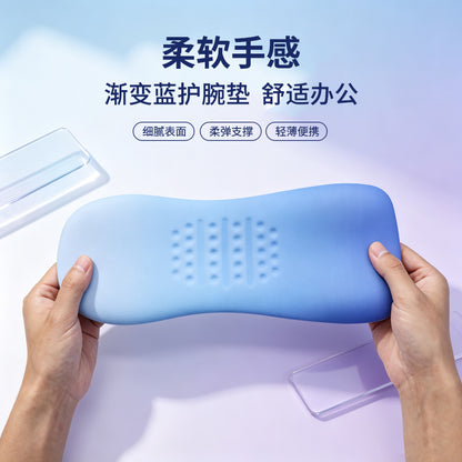 New extended ergonomic wrist rest for office and gaming computers, matching mouse and keyboard pad, simple gradient desk mat - image 4