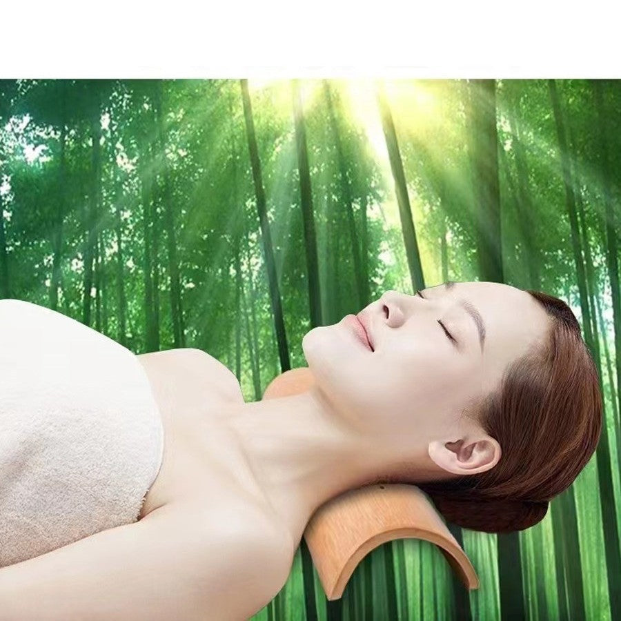 Hard bamboo pillow for specialized repair, stretching, traction, and correction. Neck support pillow, semi-round and full-round cervical pillow, lumbar pillow - image 3