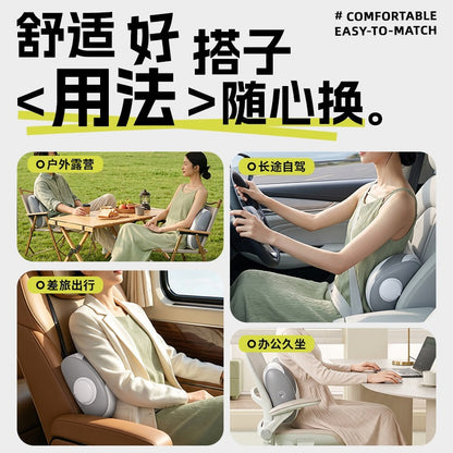 Inflatable lumbar support cushion, waist support pad for long-distance driving, convenient PVC inflatable pillow for outdoor travel and camping - image 4