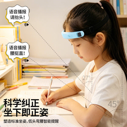 Smart posture corrector, head-mounted anti-slouching device, myopia prevention corrector, posture reminder for students - image 3
