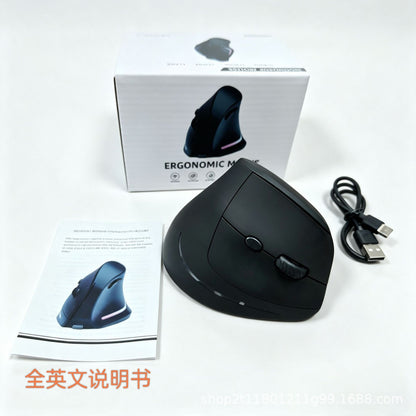Vertical Ergonomic Wireless Mouse Bluetooth 2.4G Dual Mode Rechargeable RGB Illuminated Silent Wrist Support Gaming Mouse - image 5