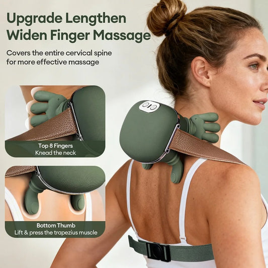 Bionic Finger Neck & Shoulder Massager, Wireless Cervical Trapezius Kneading…