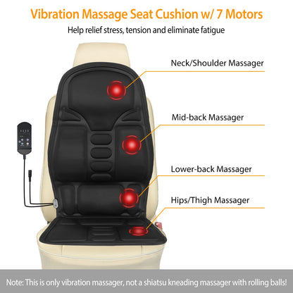 Back Massager Cushion Electric Massage Car Seat Cushion Chair Pad W Heating…