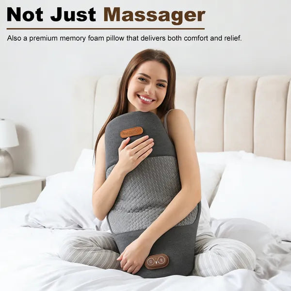 2 In 1 Electric Lumbar Massager Support Pillow Memory Foam Lower Back…
