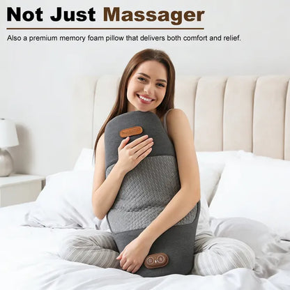 2 In 1 Electric Lumbar Massager Support Pillow Memory Foam Lower Back…